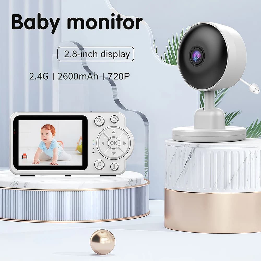 Baby Monitor Audio bidirezionale Interfono vocale Visione notturna a infrarossi Telecamera per bambini con monitor Video sorveglianza Protezione di sicurezza
