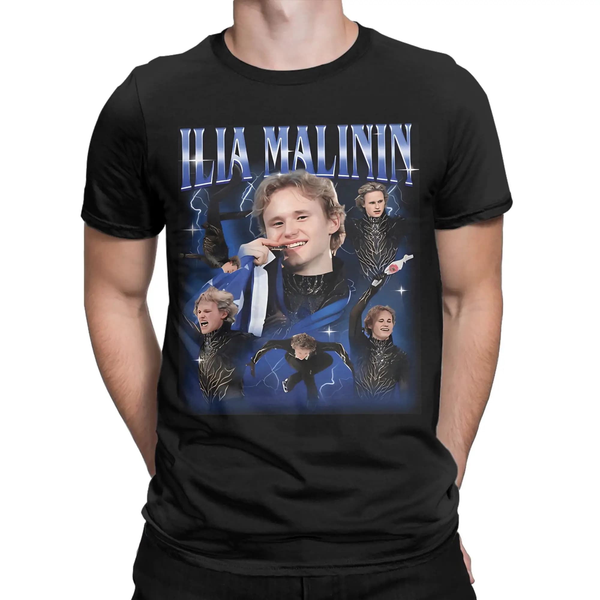 Maglietta Quad Jump Ice Skating Ilia Malinin per uomo e donna, magliette con stampa grafica, abbigliamento in cotone 100%