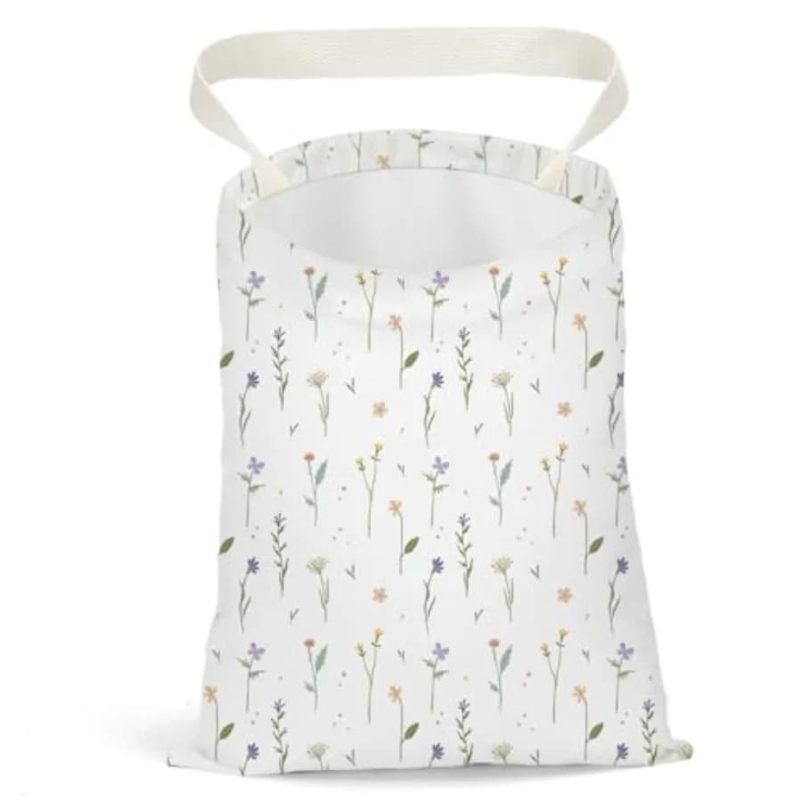 Car Trash Bag Car Garbage Bag Hanging Floral Cars Trash Can Spring Decor Waterproof Cars Back Seat Organizer for Vehicle Travel