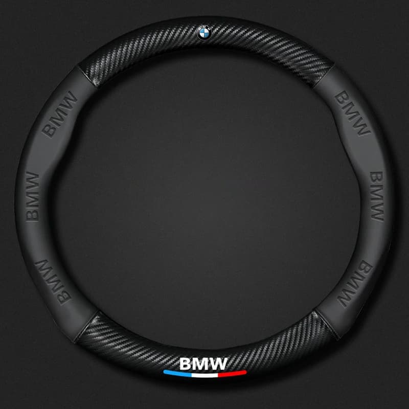 For BMW Car Steering Wheel Cover M X1 X3 X5 X6 G20 G30 E39 E46 E87 E90 E92 F10 F15 F30 Carbon fiber Nappa Leather Accessories