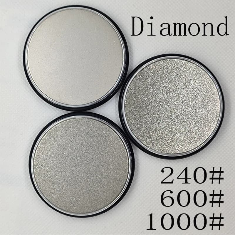 Affilacoltelli Rotante Professionale con Pietra Diamantata, Strumento per Affilare Coltelli da Cucina con Fissaggio Magnetico Antiscivolo