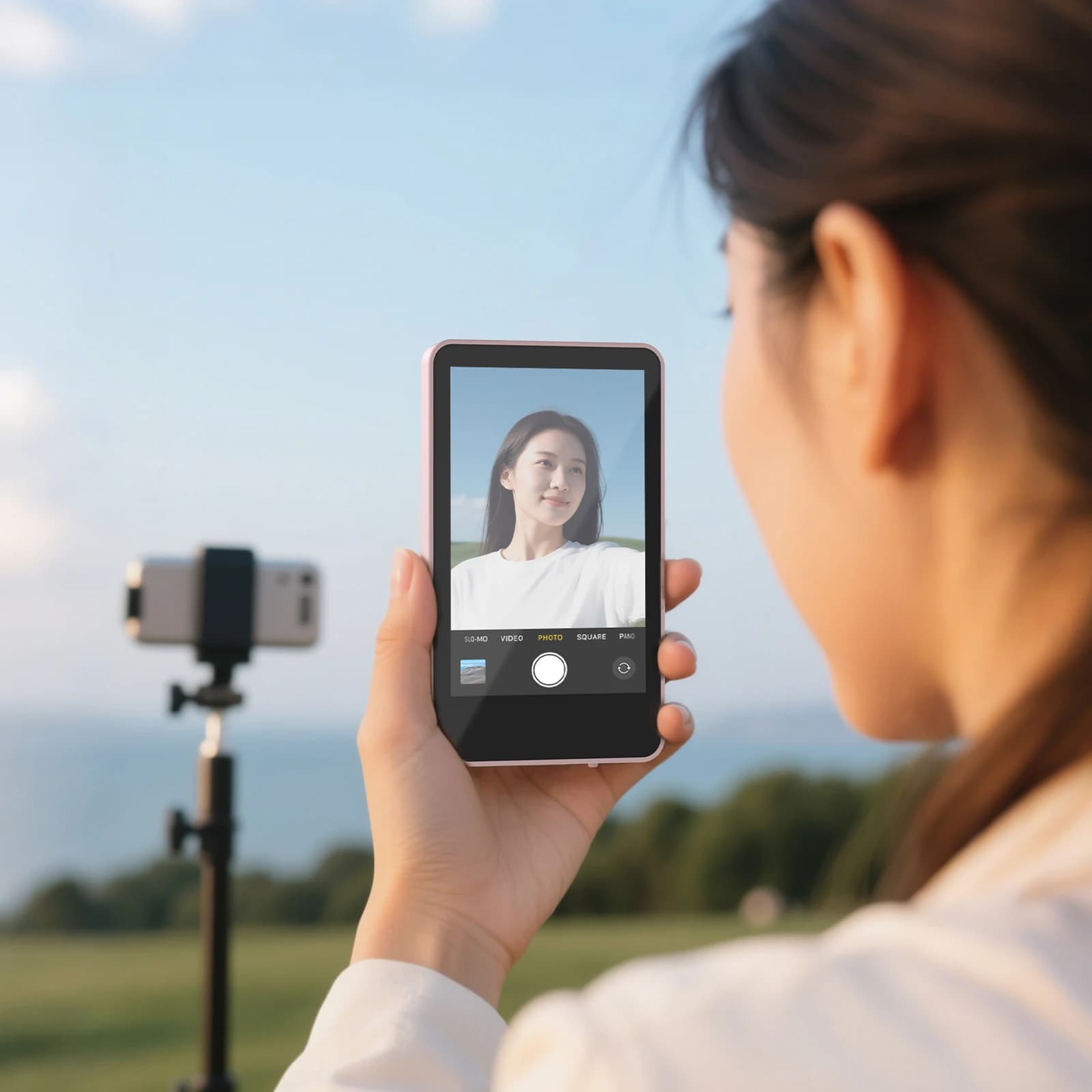 SYNCO XView M4 Wireless Magnetic Selfie Monitor Screen for Smartphone for Vlogging Live Streaming and Video Recording