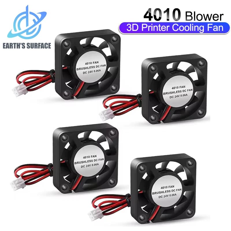 3D Printer 4010 Brushless DC Fan 12V 24V 40*40*10mm Low Noise Cooling Fan Ball Bearing Hydraulic Fluid Bearing