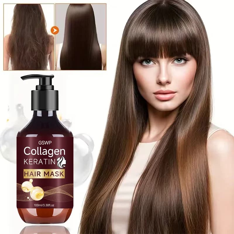 Maschera per capelli al collagene 7 in 1 GSWP: leggera e senza residui, adatta a tutti i tipi di capelli, una scelta regalo eccellente. 100ml