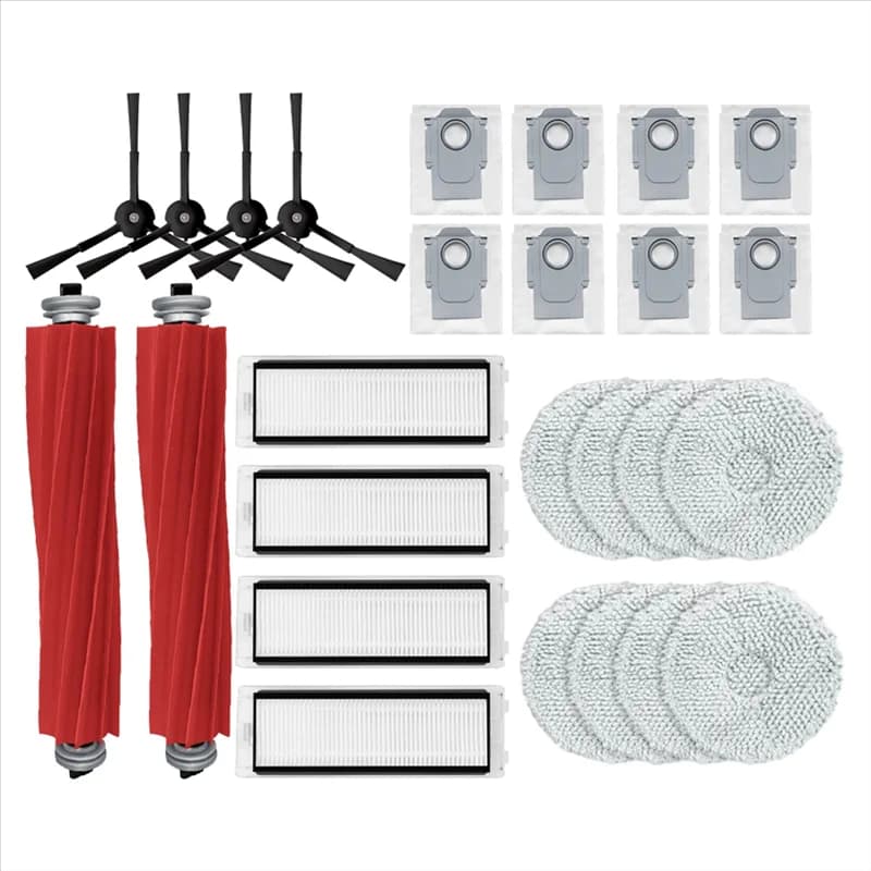 INLIG-For Roborock Qrevo S Replacement Main Side Brush HEPA Filter Mop Pads Dust Bags Spare Parts