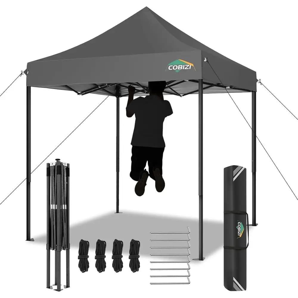 6.6m x 6.6m Heavy-Duty Waterproof Outdoor Tent for All Weather, Parties, Beach, Garden, Camping with 1 Handbag, 3 Adjustable Hei