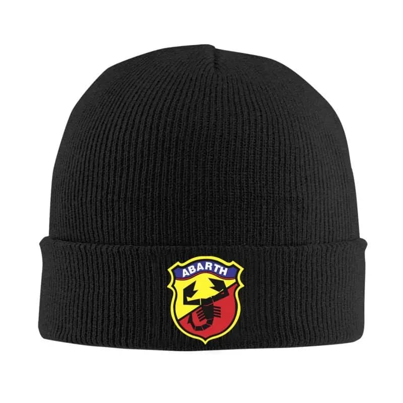 Abarth C Cool Print Bonnet Hats Street Elastic Knit Hat Unisex Winter Warm Skullies Beanies Cap for Travel Outdoor Camping