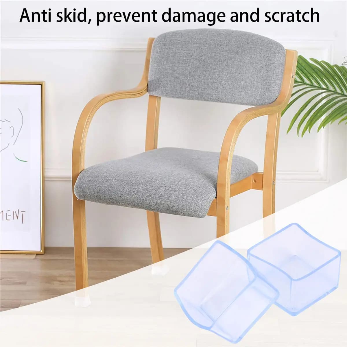 40 Pezzi Coprigambe Trasparenti in PVC per Sedie, Tavoli, Scrivanie, Sgabelli, Cassettiere, Vetrine, Protezione Pavimento e Antirumore