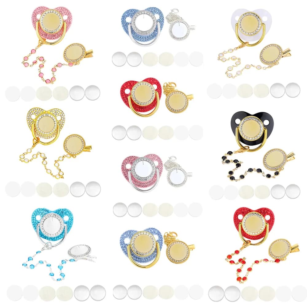 Clip Portaciuccio Vuoto per Neonato, Regalo per Baby Shower, Ciuccio per Bambino, Massaggiagengive per Neonato, Senza BPA