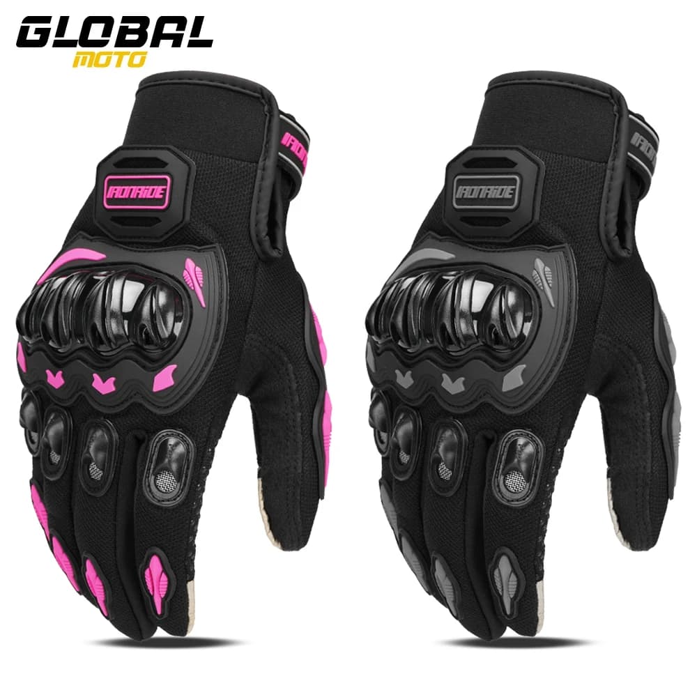 Guanti da moto Guanti protettivi da moto traspiranti con dita intere Touch Screen Guanti da equitazione per motocross all'aperto antiscivolo M-2XL