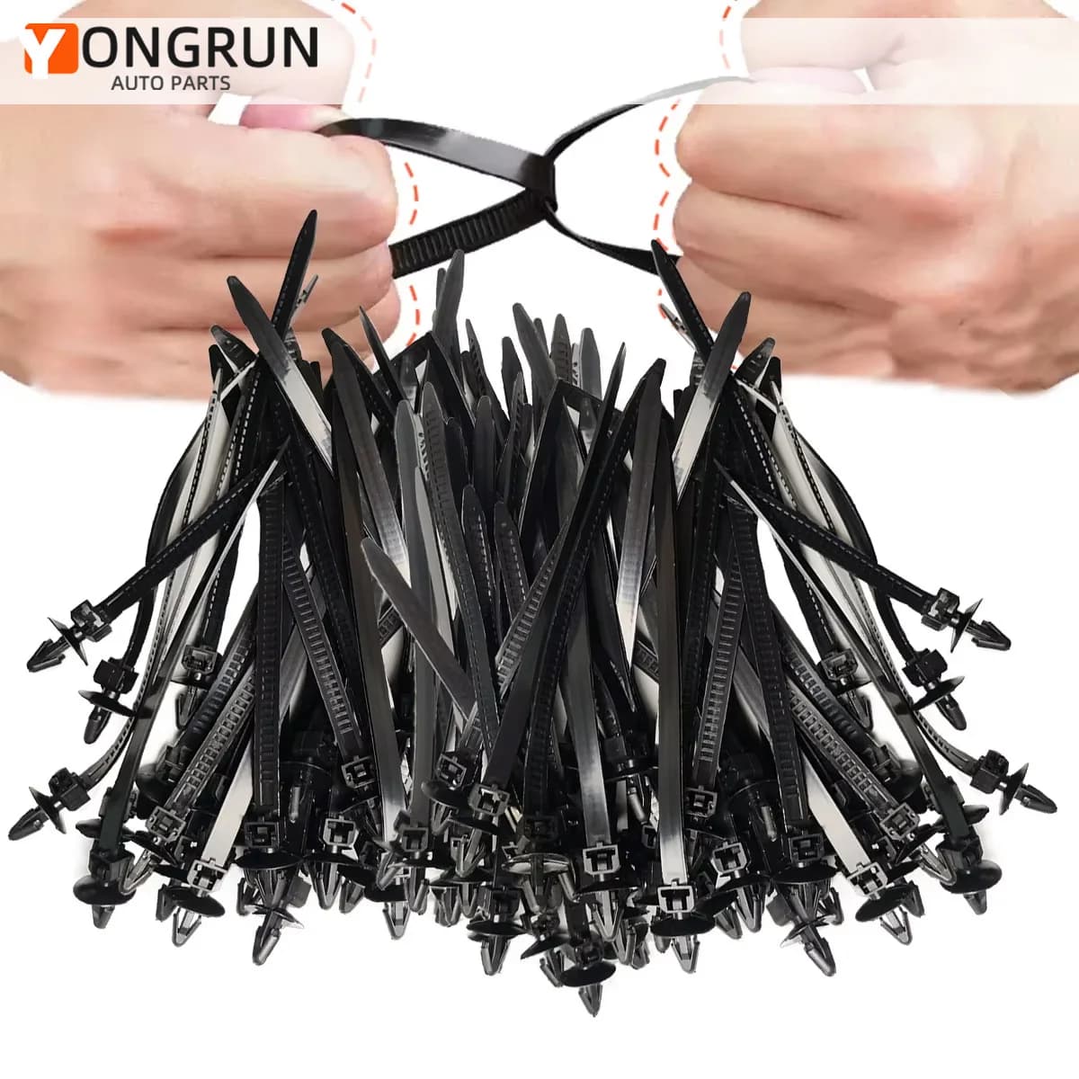 6/20/50pcs Cablaggio Elementi di fissaggio Morsetti per cavi Fascette Gestione Automotive Wire Organizer Automotive Tubo corrugato