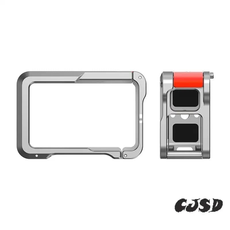 CJSD-Quick Release Cage For OSMO ACTION 5PRO/4/3 Gopro Camera Foldable Mount With Cold Shoe Full Protective Frame Case