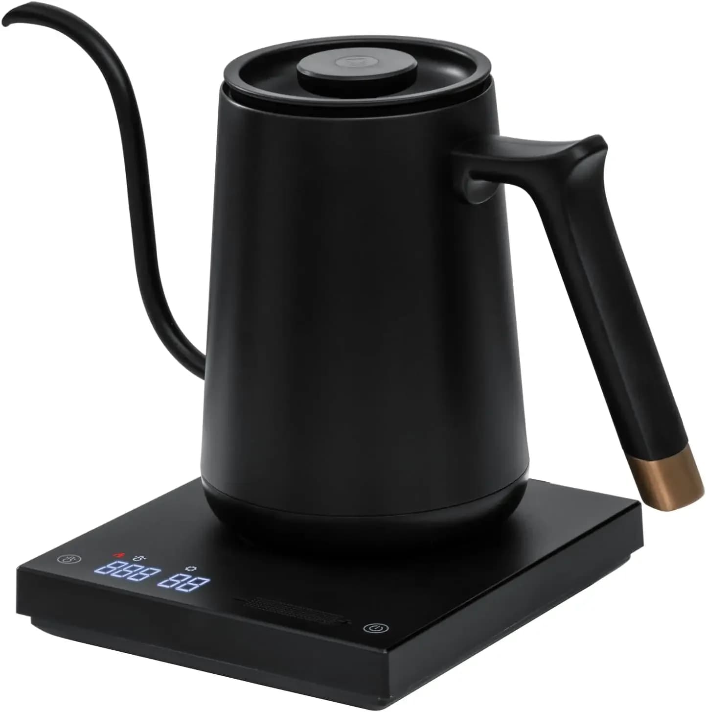 Fish Smart Electric Coffee Kettle 600ML, Gooseneck Pour Over Kettle for Coffee and Tea Variable Temperature Control, Home Editio