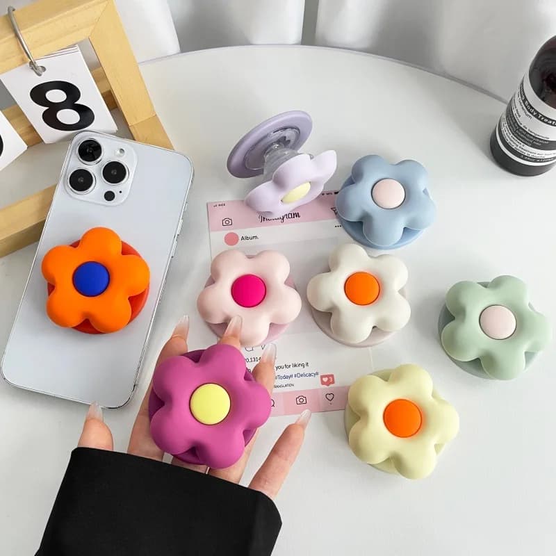 Dopamine 3D Flower Phone Holder For iPhone Samsung Foldable Phone Case Stand Girl Bracket Phone Accessories For Magsafe Griptok
