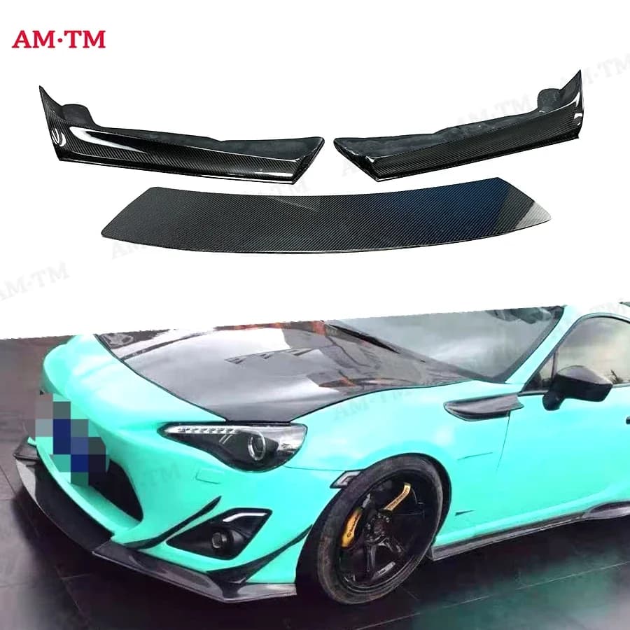For Toyota GT86 Subaru BRZ 2012-2019 Carbon Fiber Front Bumper Lip Spoiler Splitter Front Lip Chin Diffuser Body Kit