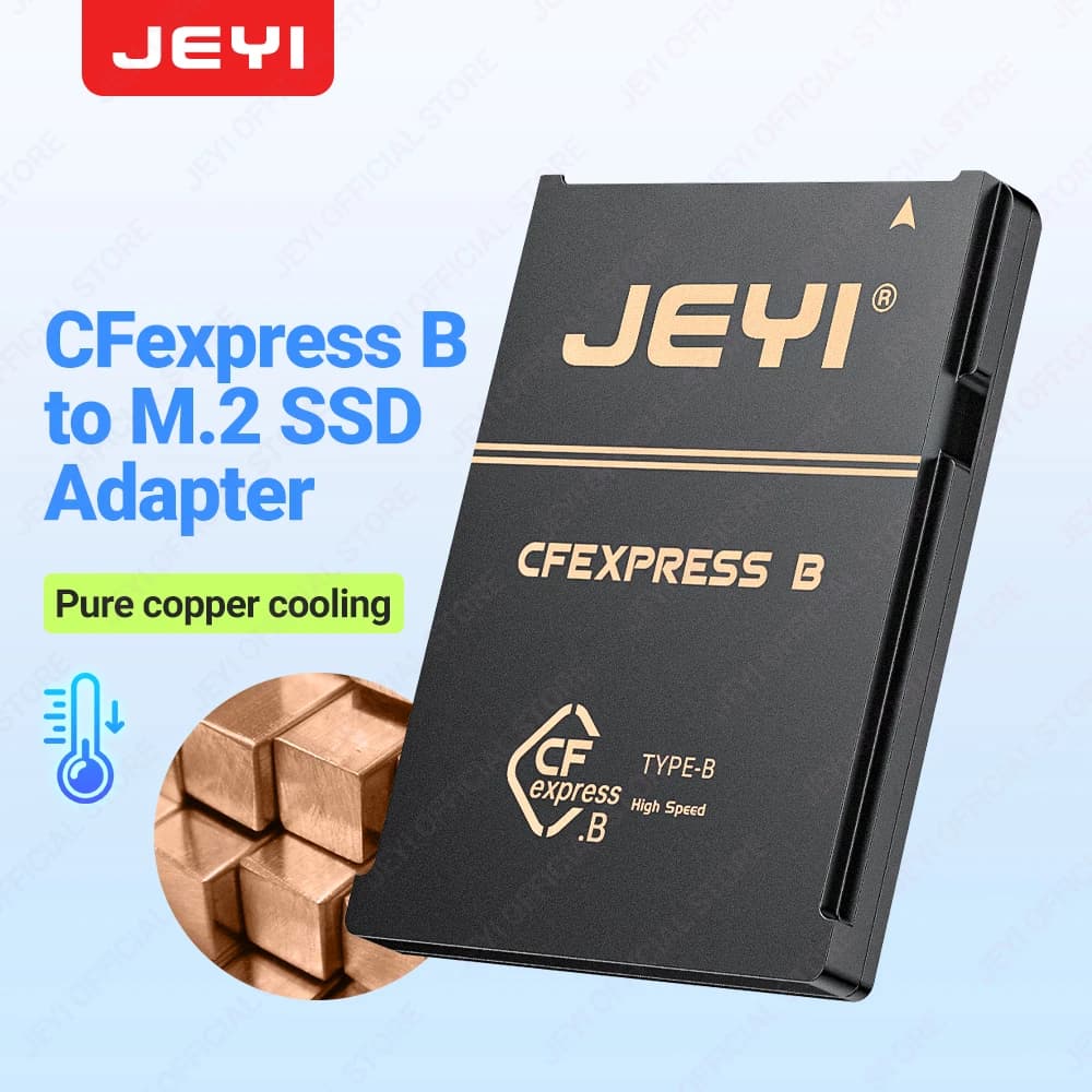JEYI 2230 M.2 NVMe SSD a CFE Tipo-B Adattatore in rame puro, scheda CFexpress di memoria di espansione per NIKON Z6/Z7/Z8/Z9/D6, CANON R3/R5C