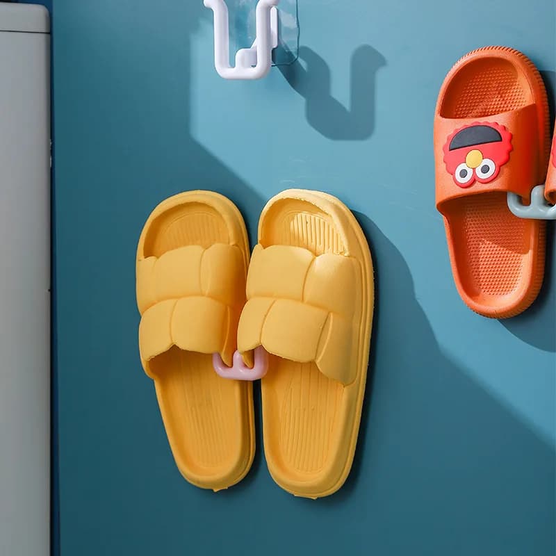 Scarpiera per la casa Strumenti per riporre pantofole 3/5/10 set di ganci per riporre pantofole Scaffali senza punzonatura sulle pareti del bagno al coperto