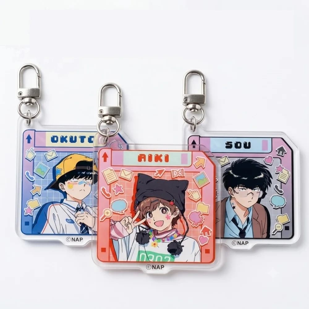 Go For It Nakamura Kun Acrylic Keychain Figure Aiki Hirose Anime Model Plate Cute Keyring Pendant Figure Christmas Jewelry Gift