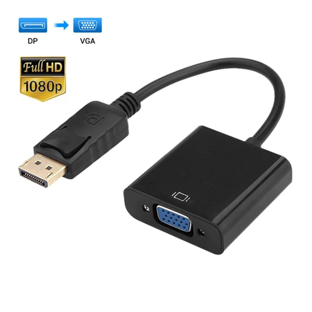 Cavo adattatore DP a VGA 1080P DisplayPort maschio a VGA femmina Adattatore convertitore per proiettore TV Computer portatile