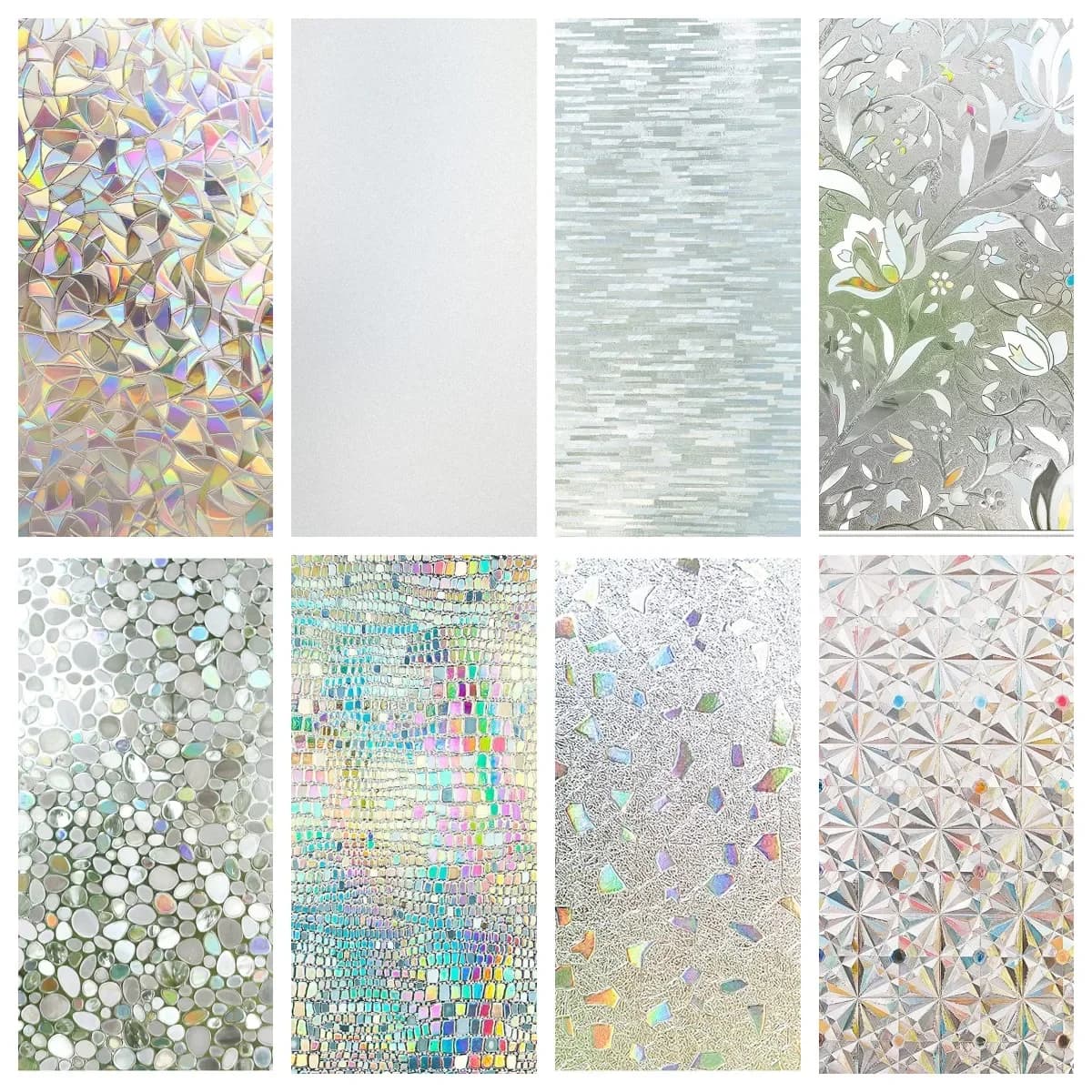 90x200Cm 3D pellicola per vetri effetto arcobaleno pellicola autoadesiva in vinile in vetro colorato adesivi per finestre con chiusura statica controllo del calore Anti UV