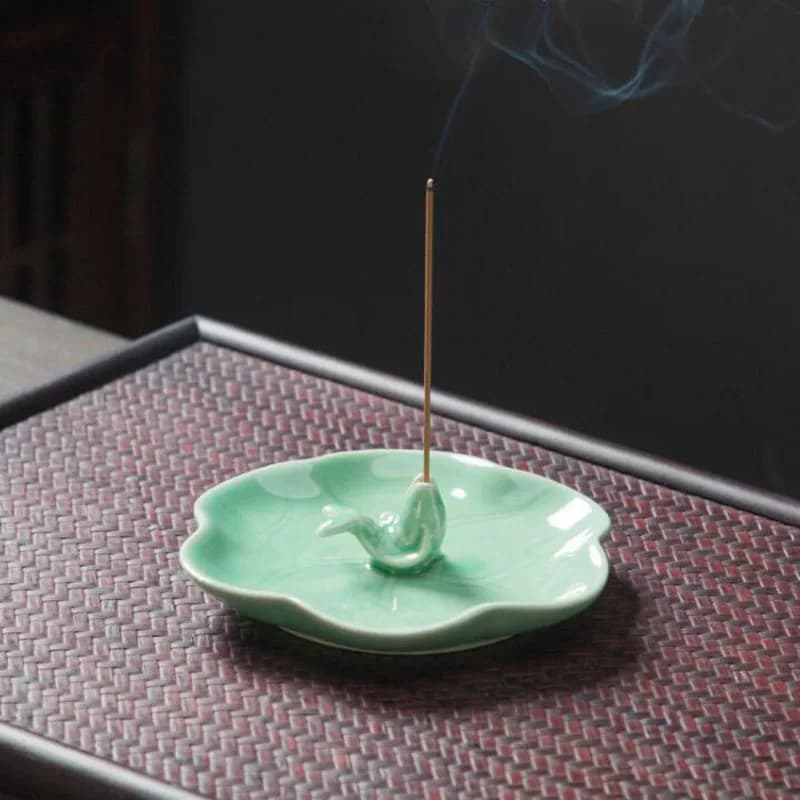Celadon Jumping Fish Aroma Burner sandalo Stick porta incenso Chan Fragrance incensiere Indoor Home Decor