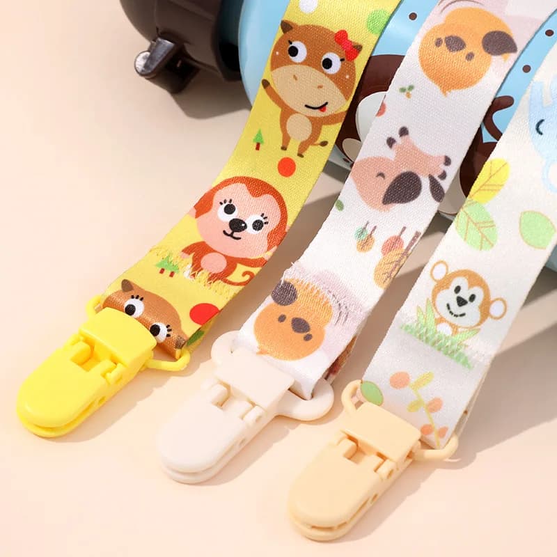 1/3 Pieces Carton Fabric Chain Puppy Chain for Kids Pig Chain Anti Drop Clip for Kids Toys