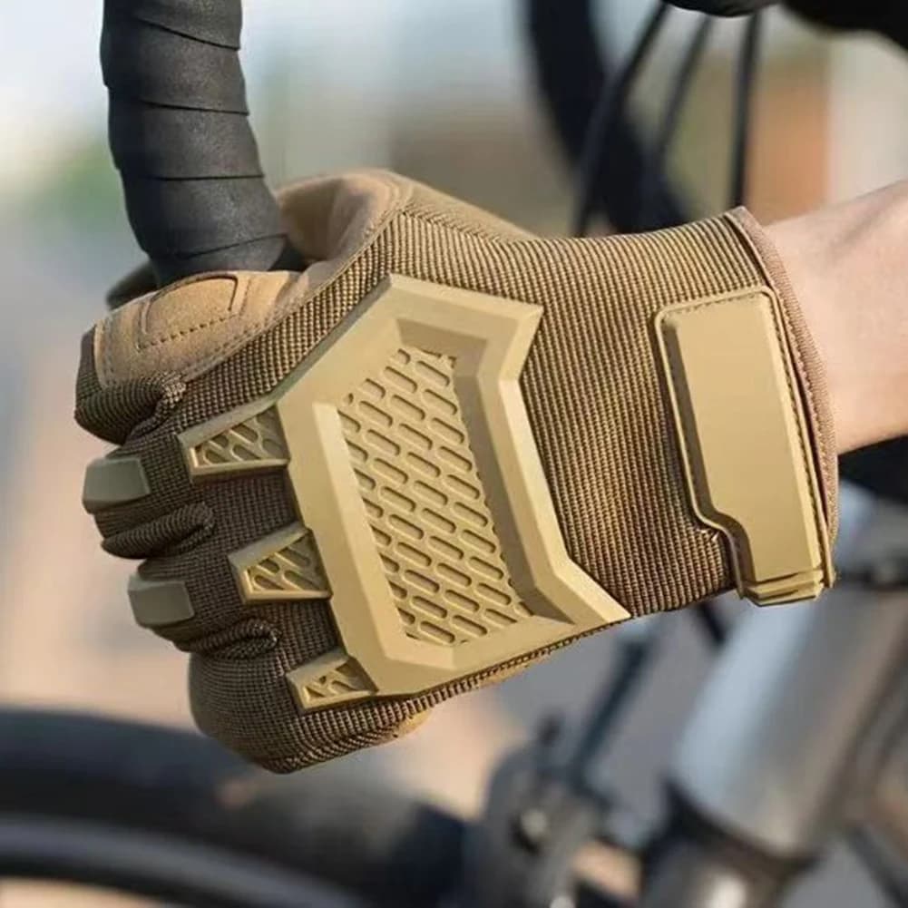 1Pair Tactical Gloves for Adult Unisex Anti-Slip Full Finger Cycling Glove Outdoor Sport Motorcycle Cycling Hiking Touchscreen
