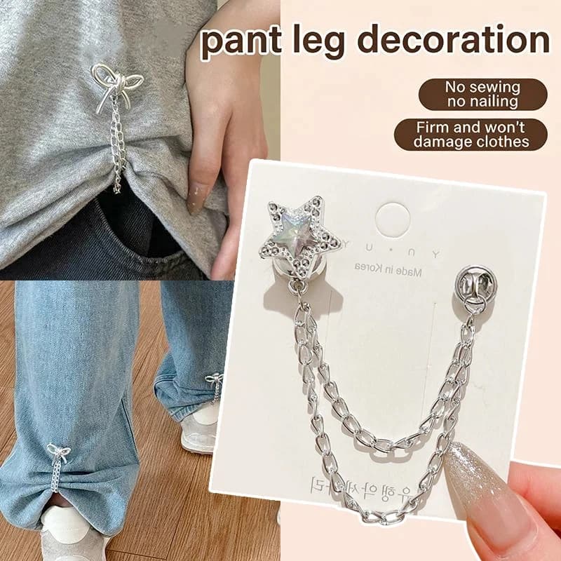 【xxx】Multi-Function Magnetic Clothing Clip With Chain Metal Jean Buttons Clip Clothes Scarf Trouser Legs Cuff Fixing Magnet Pins