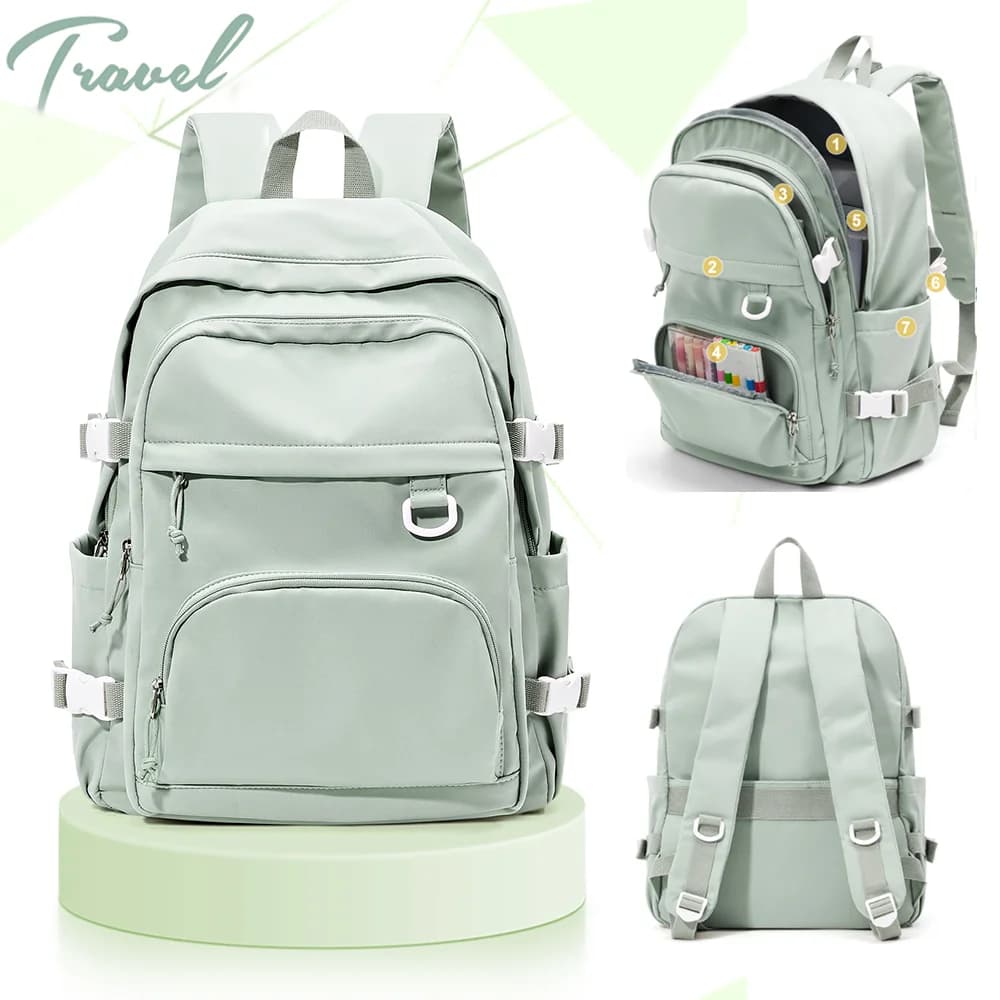 College School Backpack Travel, Waterproof Lightweight Laptop Backpack for Girls Boys, Casual Daypack School Backpack Teenager