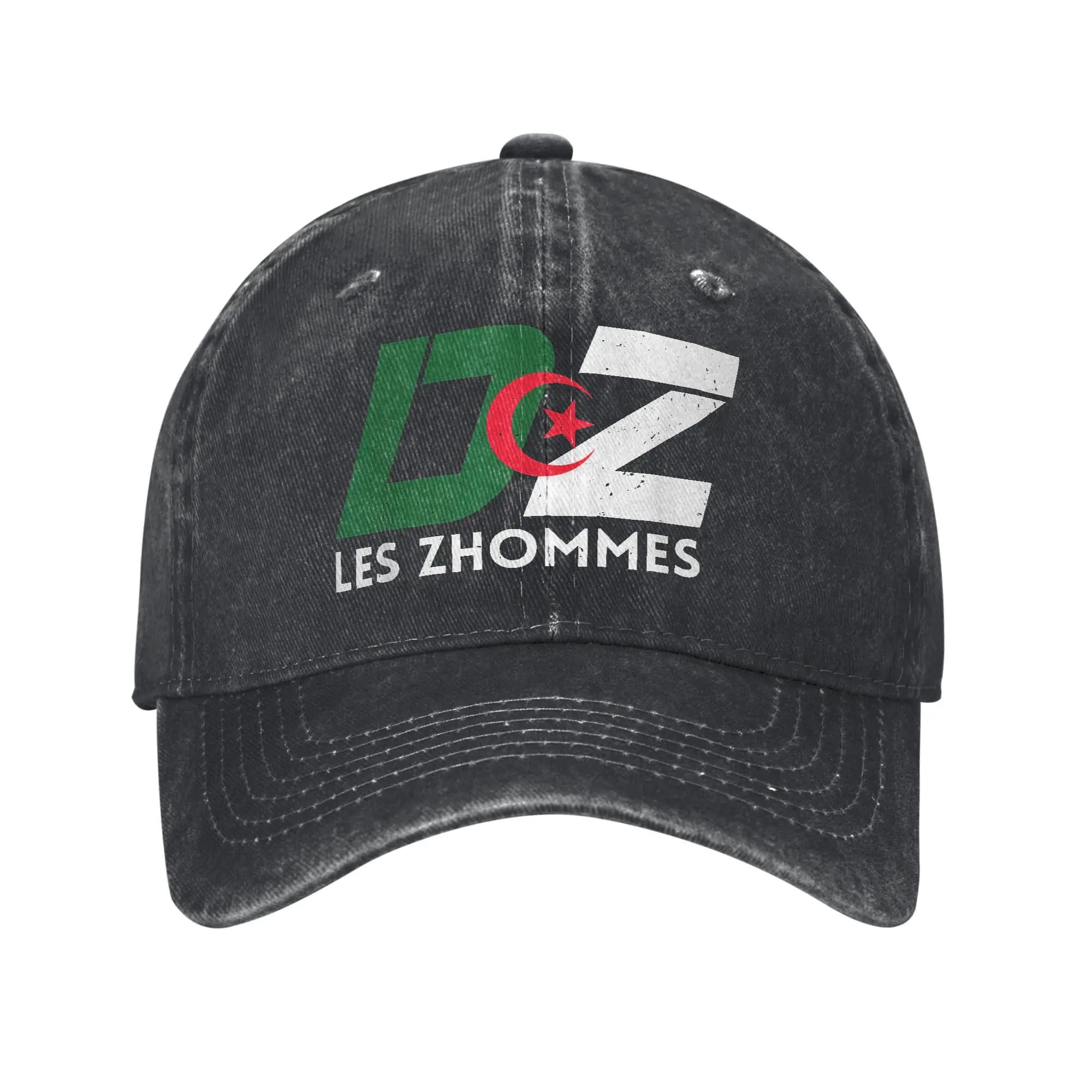 Baseball DZ Algeria Supporter Algerian Djazair Vintage Denim Djazair Vintage Effect, Unisex Sun Hat for Foreign Arab Africa, Soft