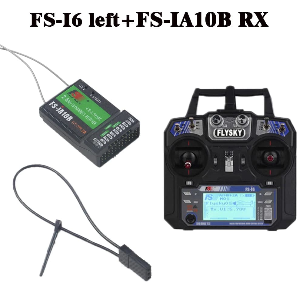 Telecomando Fly sky FS-i6 2.4G 6CH compatibile con ricevitore iA6B iA6 iA10B adatto per droni RC elicottero ad ala fissa