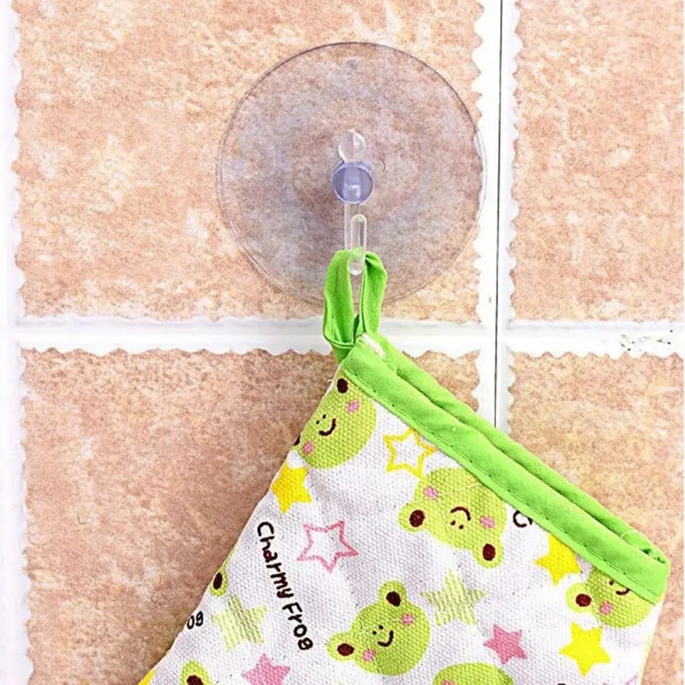 10 pz 2.5 cm ganci da parete trasparenti ventose di cristallo grucce da cucina ganci a ventosa vestiti da parete maniglia accessori per il bagno