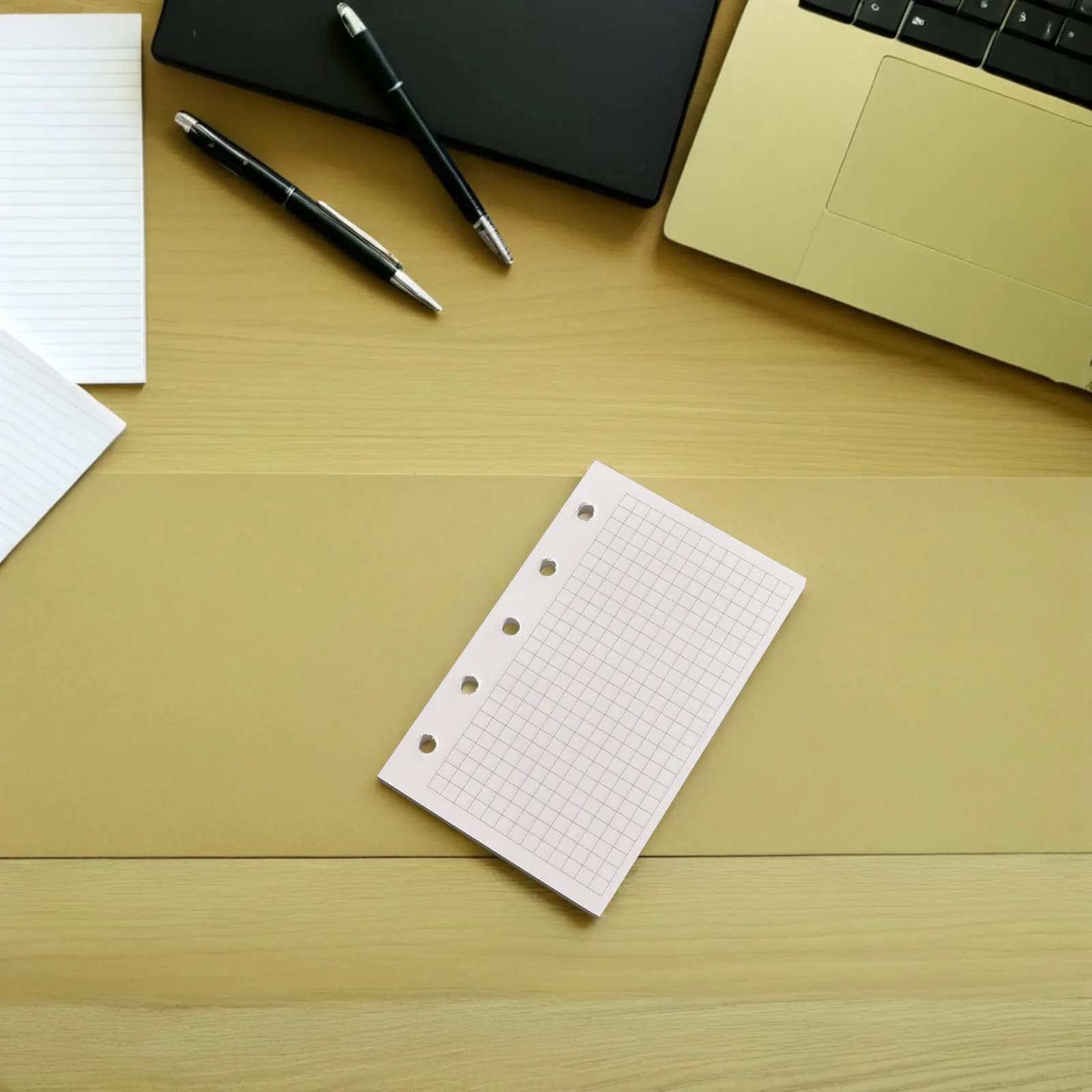 Set di 9 Fogli di Ricambio per Quaderno a Fogli Mobili, a Righe, a Griglia, Bianchi, per Agenda, Diario, Organizer e Appunti