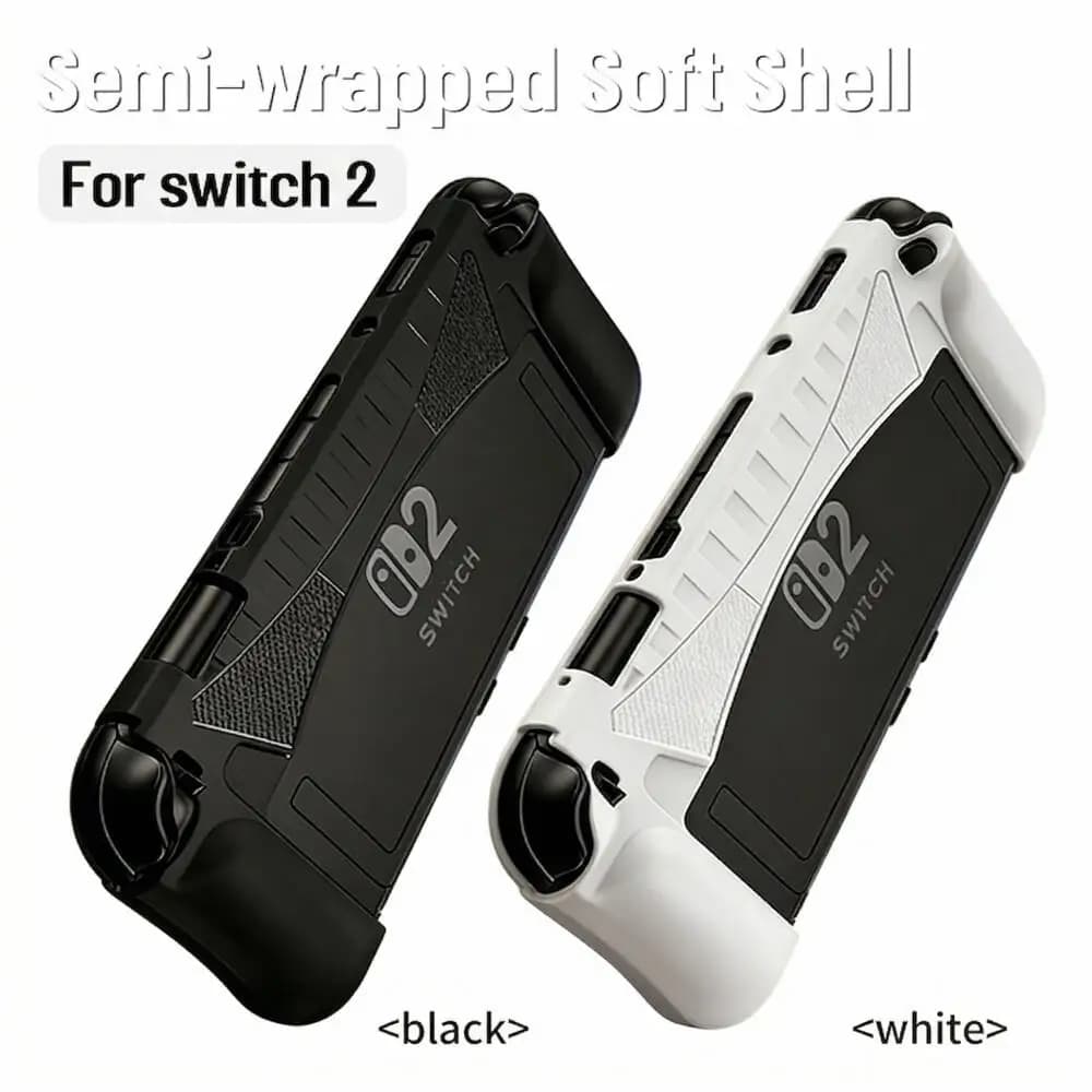 Custodia Protettiva Dockabile per Switch 2, Cover Ergonomica Migliorata in TPU con Impugnatura Confortevole, Compatibile con Dock per Switch 2