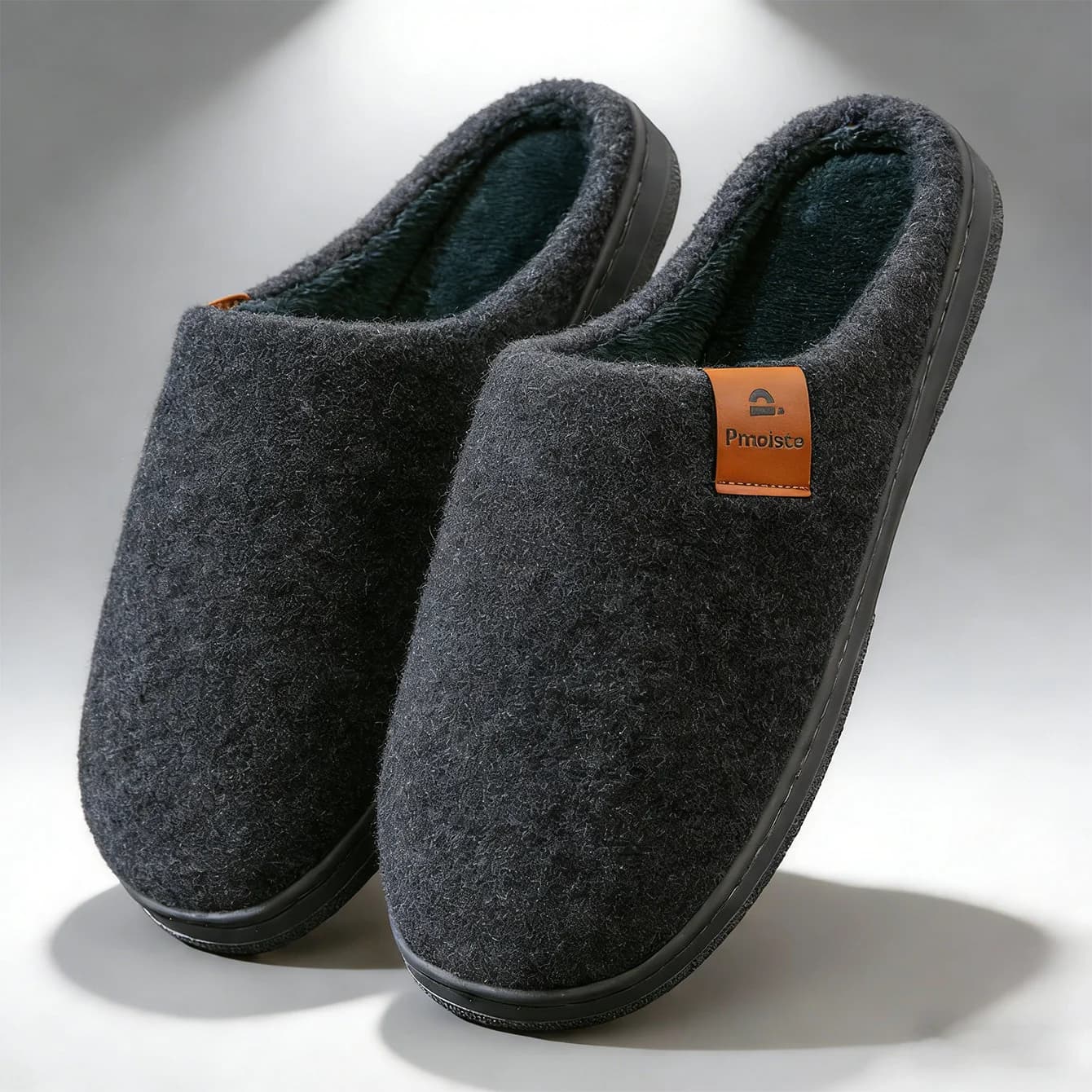 Pantofole Invernali da Uomo in Feltro con Piattaforma, Ultra Calde e Confortevoli, Antiscivolo in TPR per Interni ed Esterni