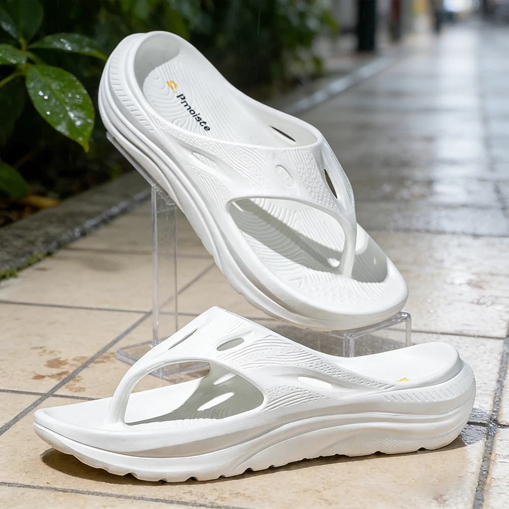 Infradito con Zeppa da Uomo, Suola in EVA Cava, Supporto Arco Plantare, Morbide, Antiscivolo, Traspiranti, Casual, per Esterni e Spiaggia