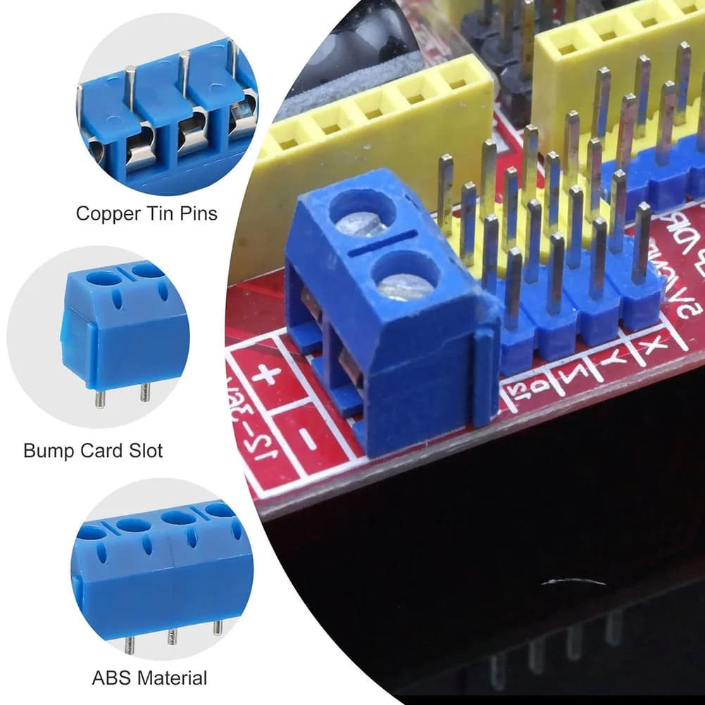 100 Pezzi Terminali a Vite PCB con Passo da 5mm, 2 Pin, 3 Pin, 4 Pin per Schede di Sviluppo Arduino, Elettronica Fai-da-Te e Prototipazione di Circuiti