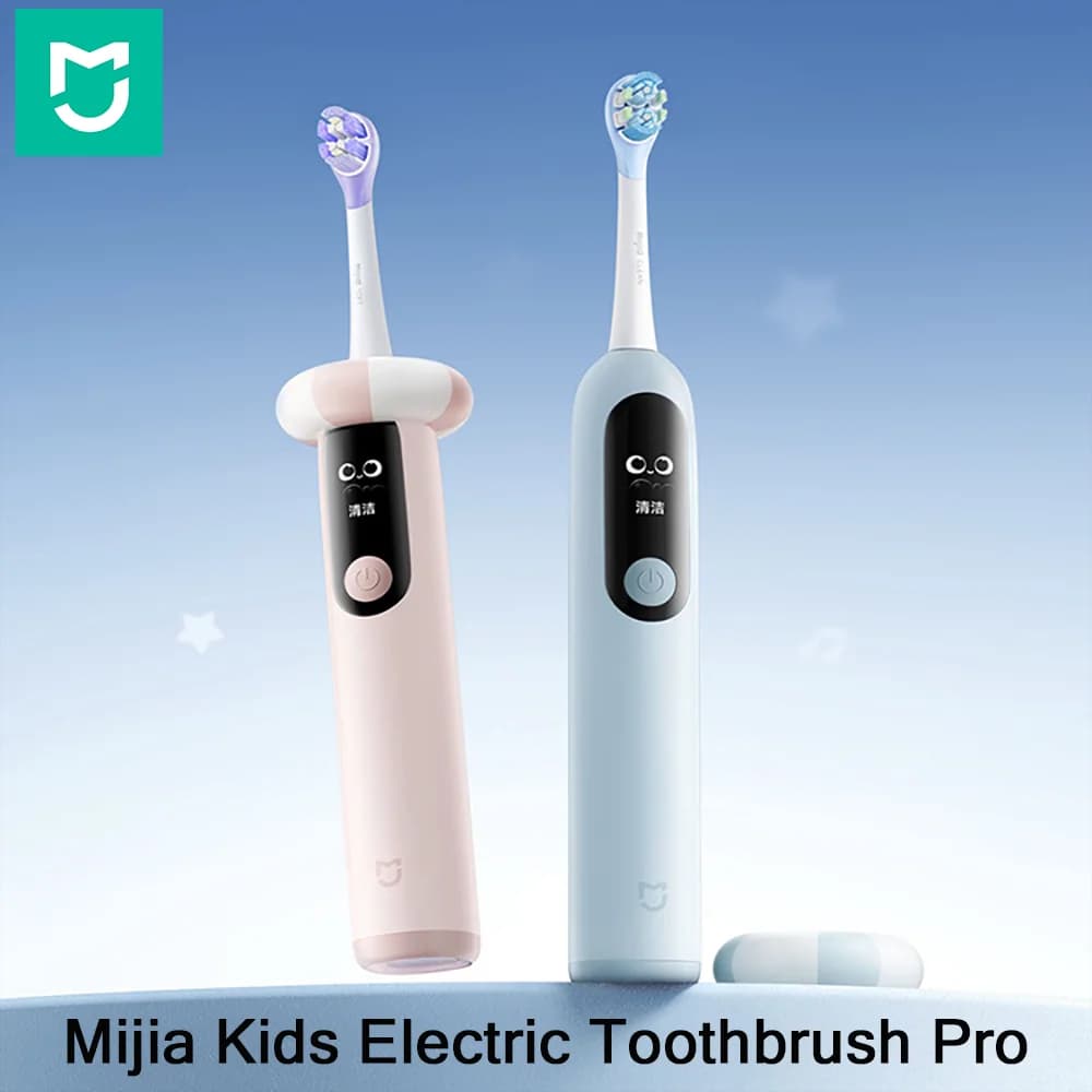 MIJIA Pro Electric Toothbrush for Children 3-12 Years with Color Screen, Intelligent Guide, Soft Seeds, Genuine Protection, Sonic Cleaning