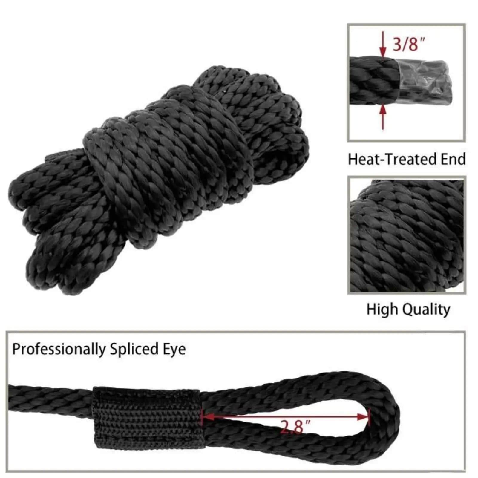4 Pieces Boat Cord Marine Boats Rope Rafting Anchoring Equipment Pontoon Easy to Use 2M Mooring Rope Boat Dock Line