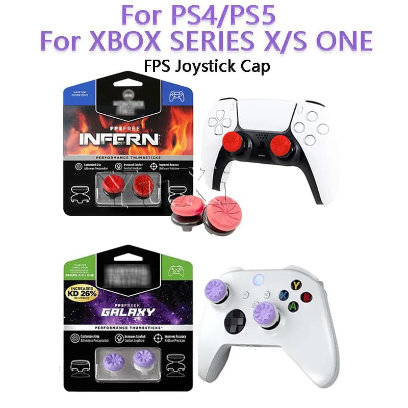 1Set Per PS5 PS4 Impugnature analogiche in gomma antiscivolo per XBOX SERIE X/S One Controller Impugnature per pollice Tappo per impugnatura per pollice in silicone