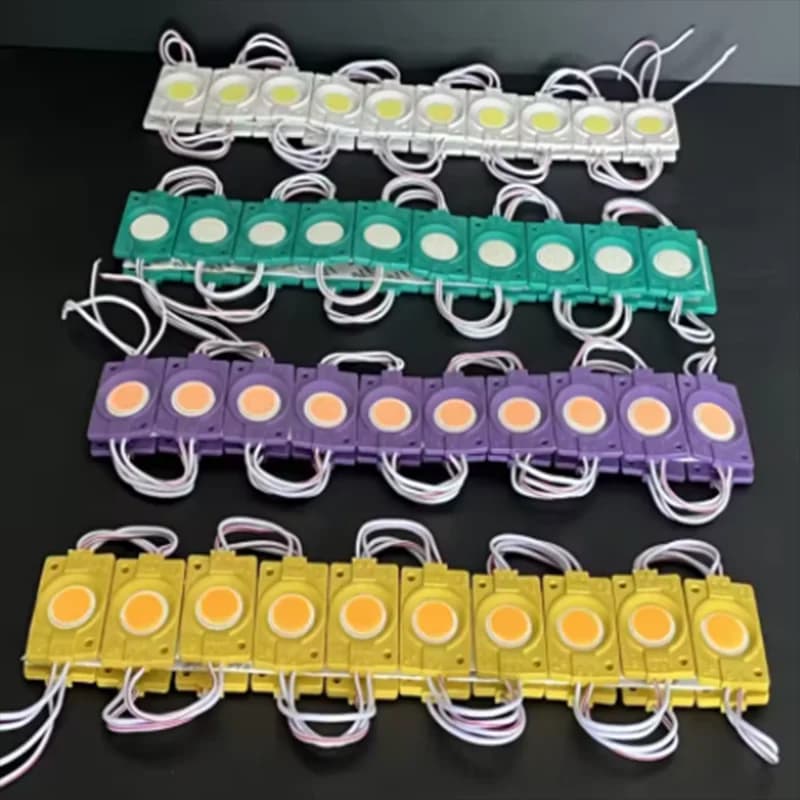 20/100PCS 2.4W COB Modulo LED 24V Luce Pubblicità Design Segno Retroilluminazione Negozio Banner Impermeabile IP67 Bianco Rosso Verde Blu
