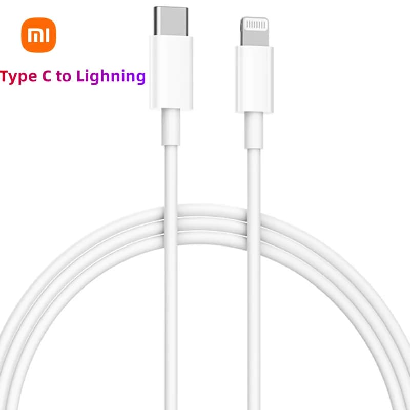USB C Xiaomi Lightning Cable for iPhone 14 13 12 11 Pro Max XS XR iPad PD 27W/20W Quick Charging from Type C Lighning Data Cable