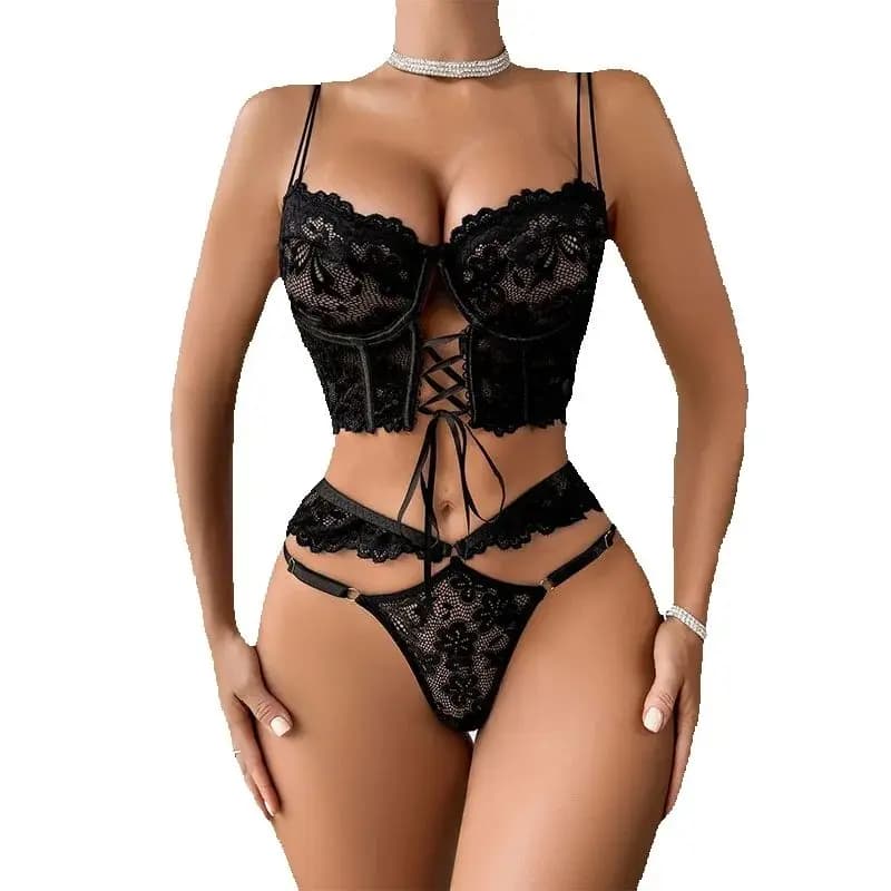 Luxury underwear with laces exotic set porn dresses Sexy intimate sensual lingerie delicate Bilizna sets clothes of hot sex