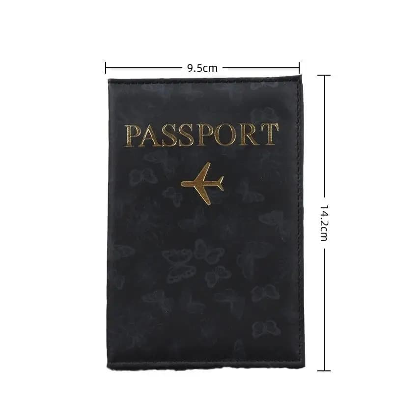 PU Leather Passport Cover Universal Size Travel Organizer Durable Card Holder for Men Women All Ages 1PC