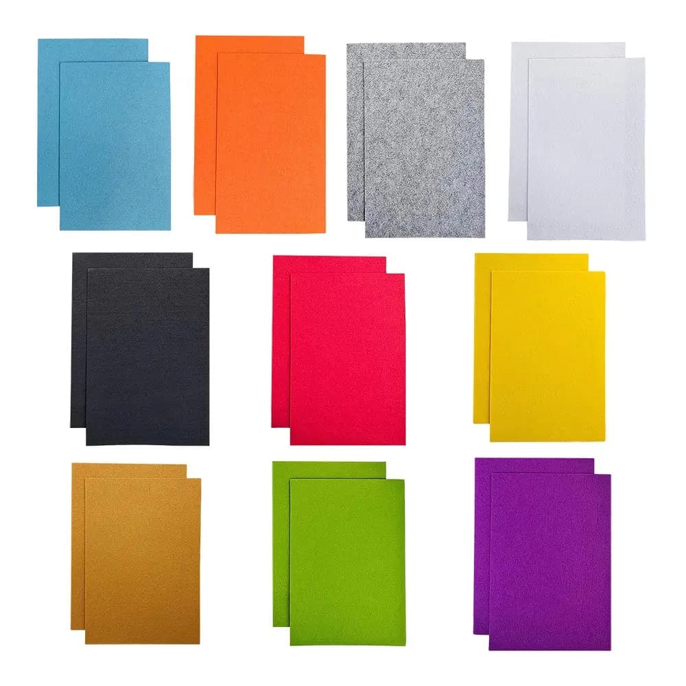 2MM Thick Stiff Felt Fabric Sheets for Crafts 20x30cm 2Pcs/Pack for Structured DIY, Home Decor