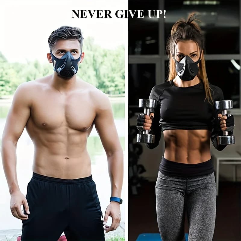1 x Sports Mask, Adjustable Oxygen Fitness Training Oxygen Blocking Mask