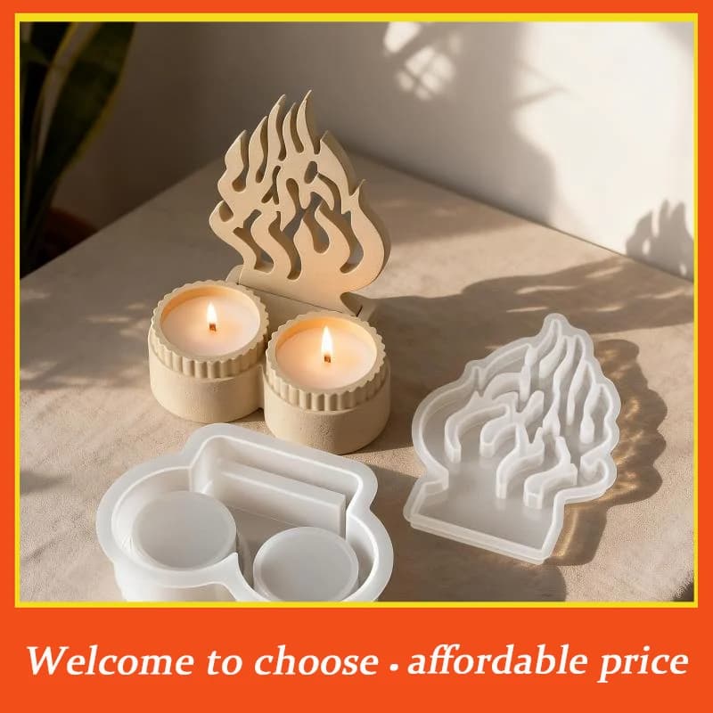 #Silicone Candle Holder Mold 1 Set Food Grade Non-Deform Tealight Mould for Resin Plaster Casting DIY Art Craft Making