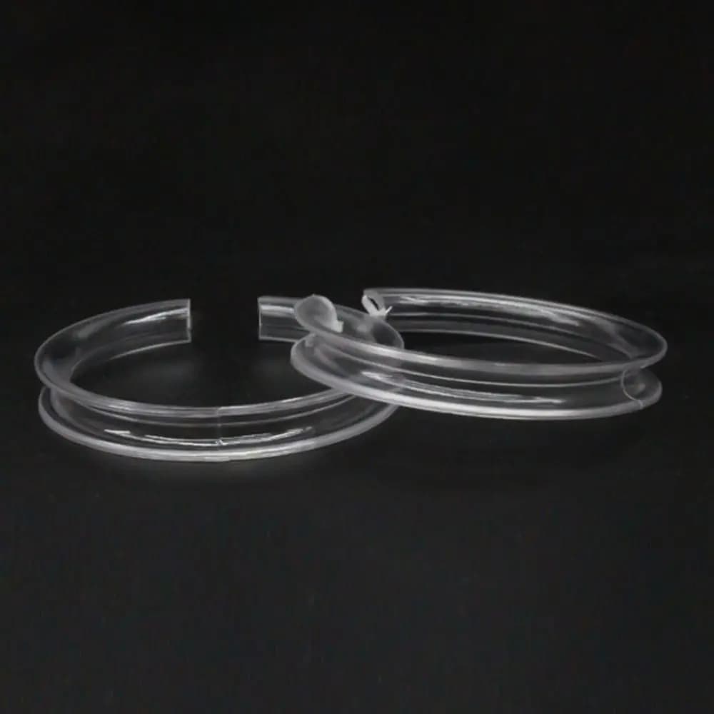 Espositore per braccialetti in acrilico trasparente da 10 pezzi, porta braccialetti rotondo trasparente per ragazze