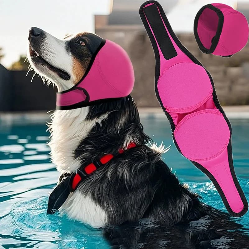 Dog Bath Ear Protector Waterproof Dog Ear Cover Shower Cap Grooming Tool for Puppy Swimming Prevent Ear Infection
