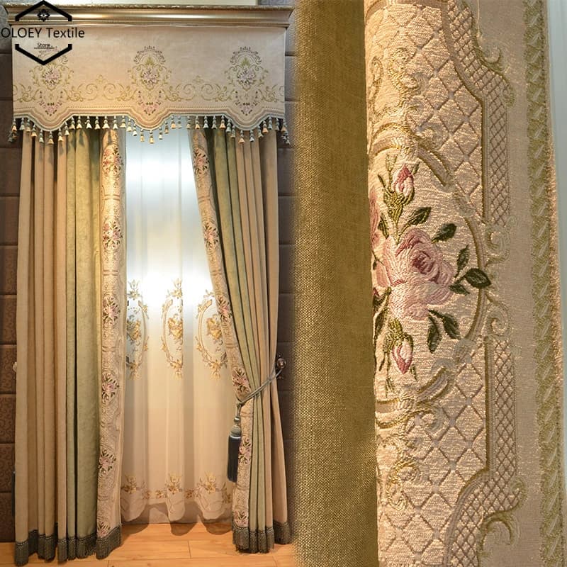 American Modern Rustic Curtains for Living Room Bedroom Study Warm Romantic Blackout Curtains Finished Home Decor Custom 1PC